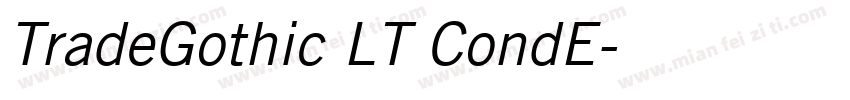 TradeGothic LT CondE字体转换